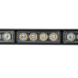 Dark Slate Gray 35Inch 32 LED Warning Strobe Light Traffic Advisor Emergency Hazard Bar Amber+White