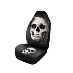 1/2/7PCS Car Seat Cover Set Universal Fit Skull Pattern Seat Protection Cover - Auto GoShop