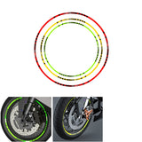 Motorcycle Rim Stripe Wheel Decals Reflective Tape Bike Car Sticker Green/Red/Yellow Universal - Auto GoShop