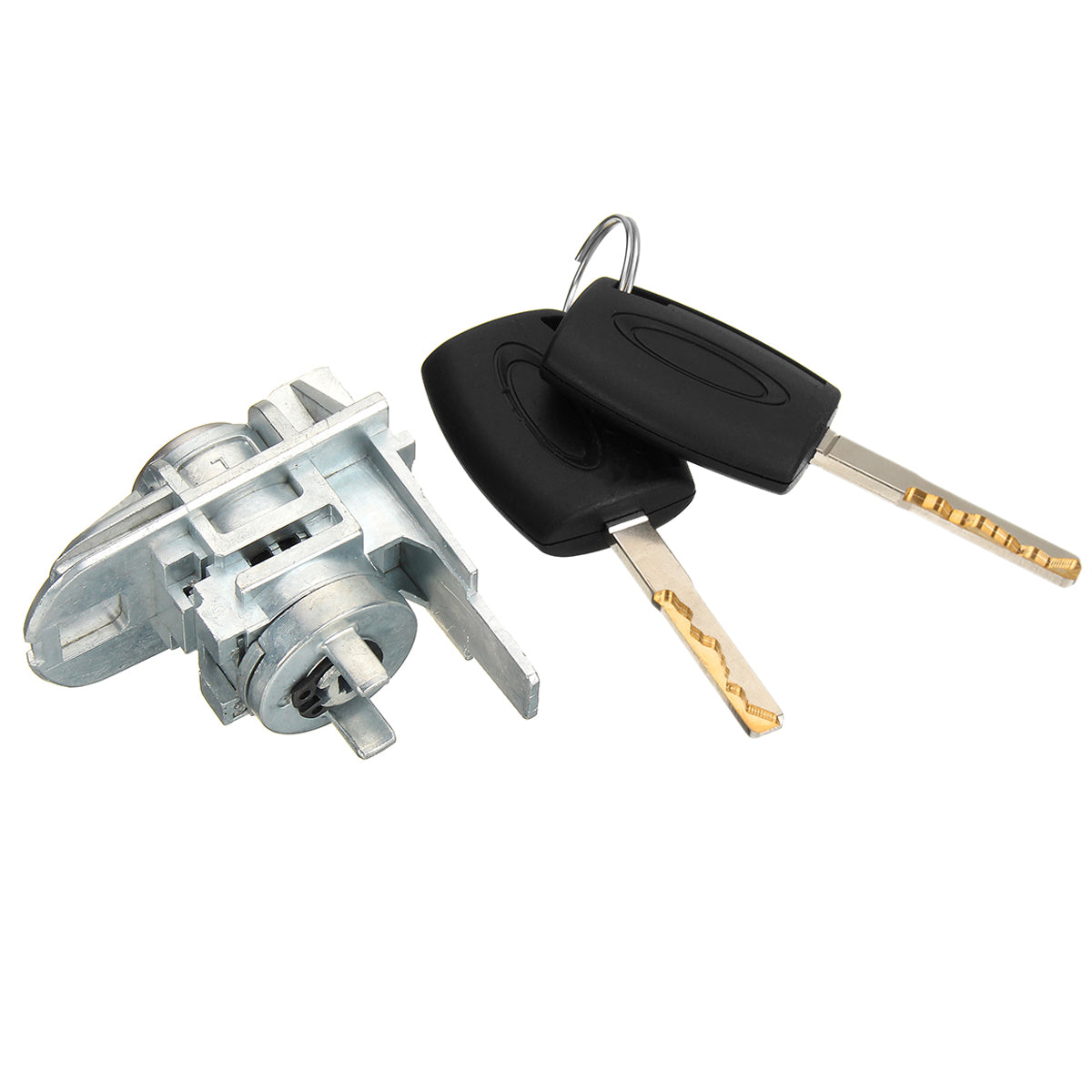 Dark Slate Gray Car Front Door Lock Replacement w/ 2 Key for Ford Focus C-Max S-Max 1552849