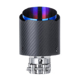 54MM Inlet 101MM Outlet Car Carbon Fiber Stainless Steel Car Rear Exhaust Tip Pipe Muffler Adapter Reducer Connector - Auto GoShop