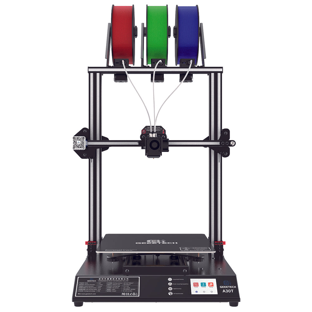 White Smoke Geeetech® A30T Tri-color Mixed 3D Printer Kit with 320x320x420mm Printing Size/Tri-Extruder/Break Resume Support AutoLeveling & Wifi Connection
