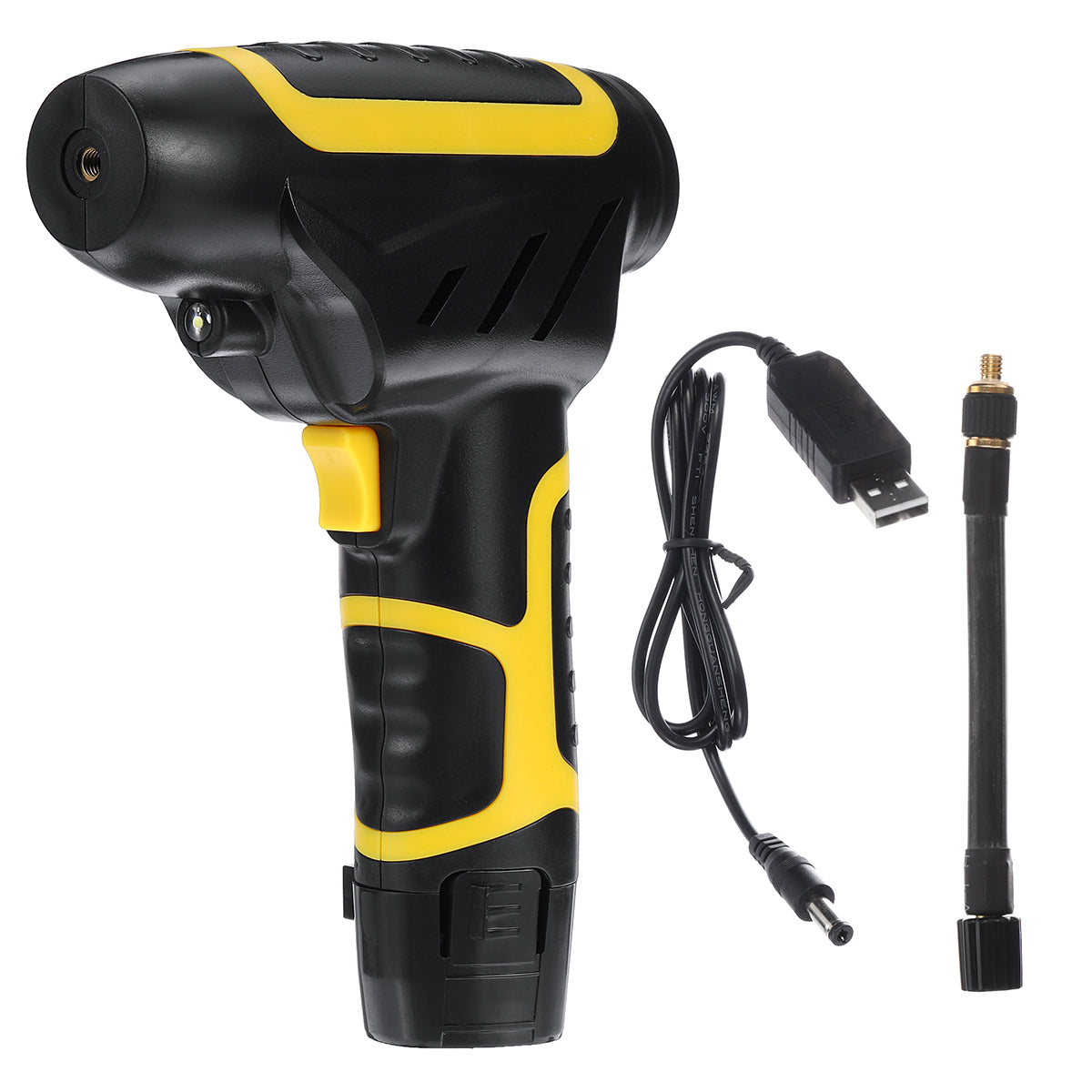 Goldenrod 120W Cordless Handheld Inflatable Air Pump Car Tyre Inflator LCD Display