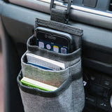 Oxford Car Air Vent Storage Bag Sundries Storage Bucket Hanging Pocket Pouch (Grey) - Auto GoShop