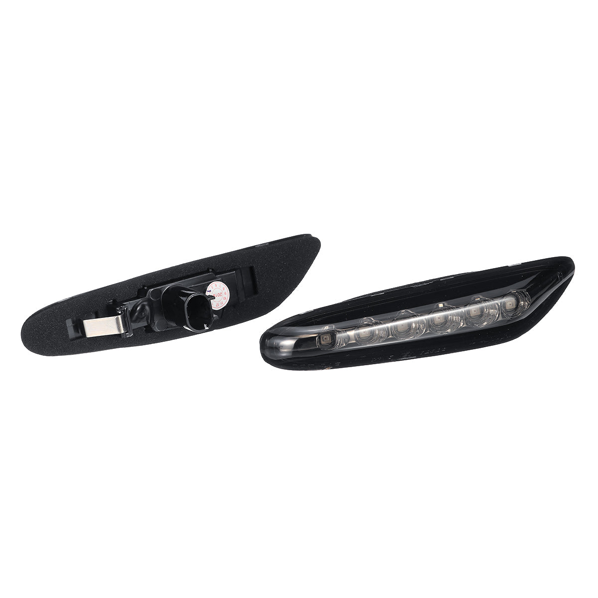 Black LED Side Marker Indicator Lights Repeaters Lamps Yellow Pair for BMW E46 E60 E81 E83 E87 E90 E91
