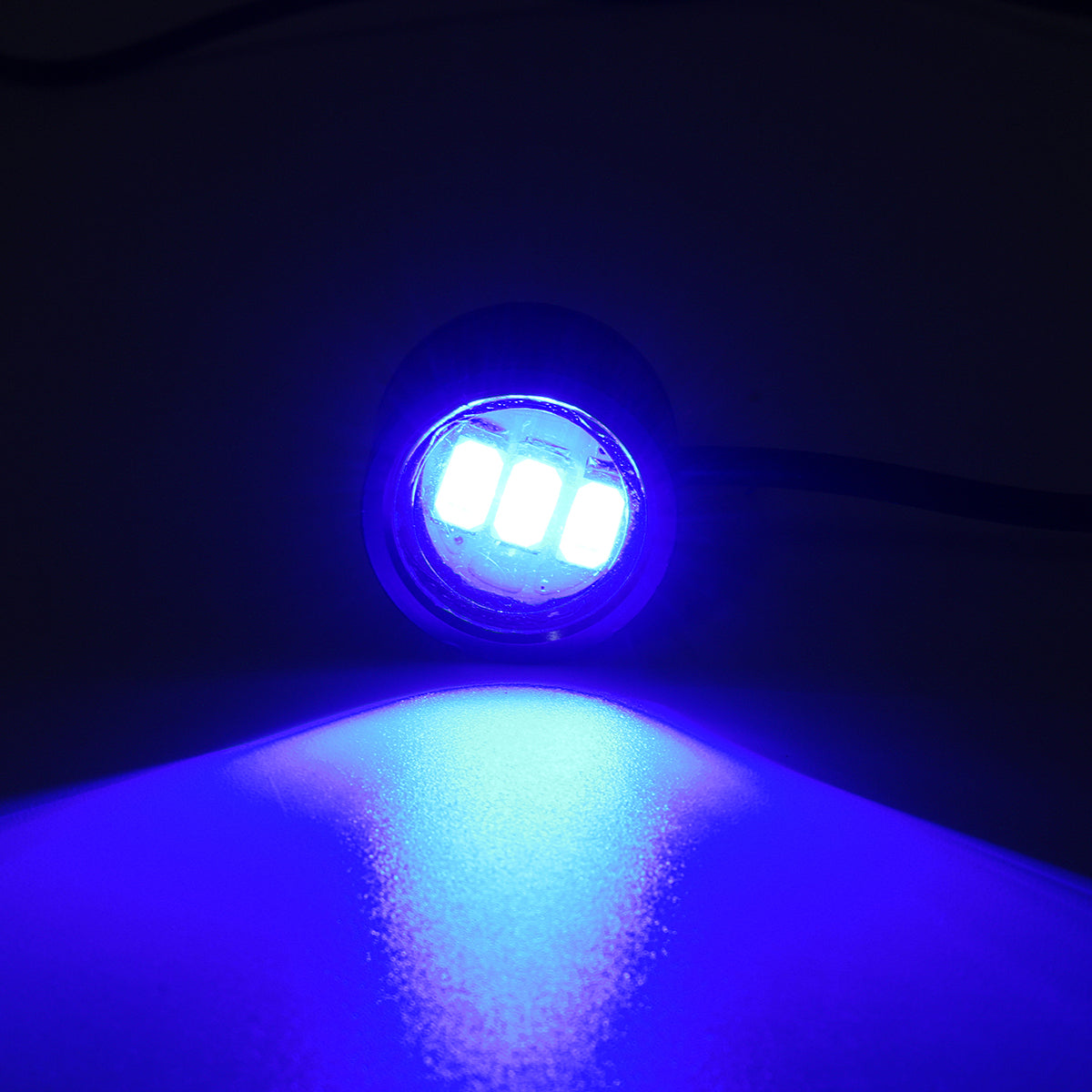 Midnight Blue 2pcs LED Eagle Eye Lamp Strobe Flash DRL Bicycle Motorcycle Car ATV Light