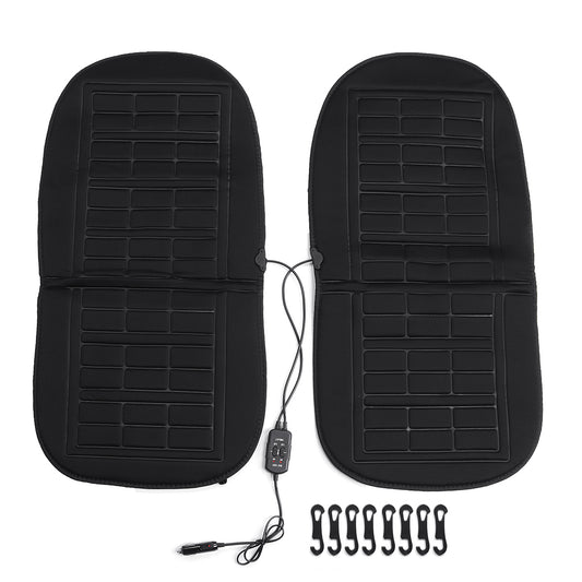 12V Universal Car Front Seat Cover Double Cushion Heating Pad Mat Heated Warm - Auto GoShop