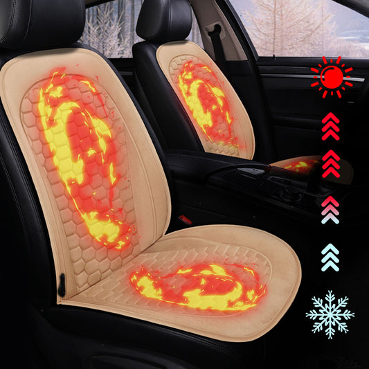 12V Car Electric Heated Front Seat Cover Pad Thermal Warmer Cushion Universal - Auto GoShop