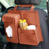 Felt Car Seat Back Storage Bag Multi Pocket Phone Cup Holder Organizer - Auto GoShop