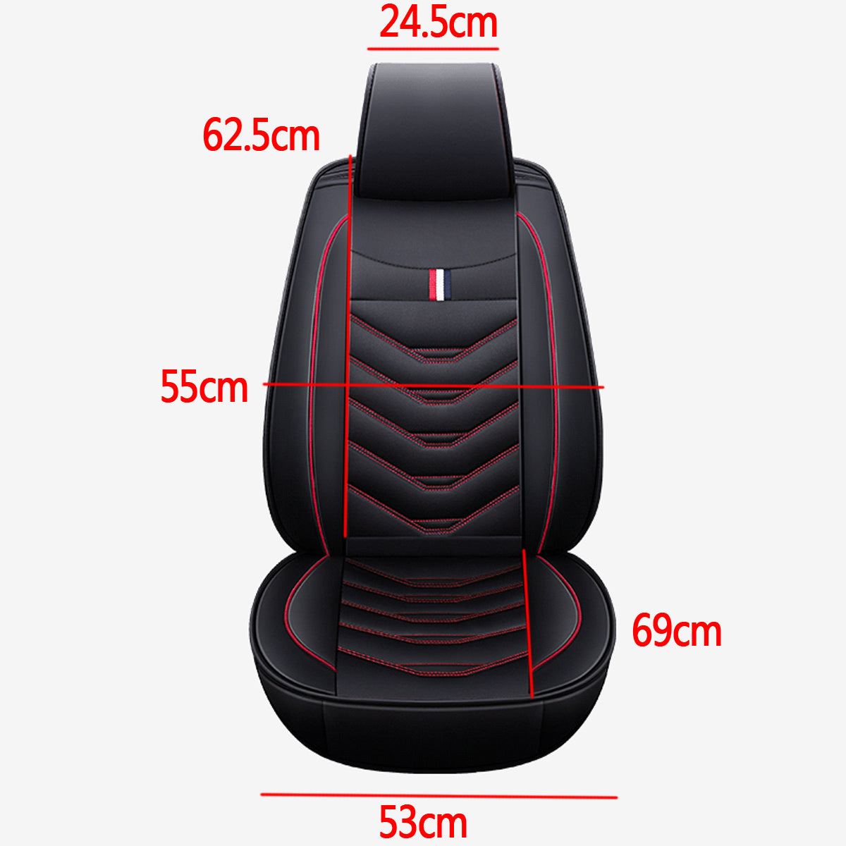 1 Pcs Universal Full Car Front Seat Mat Cover PU Leather Breathable Cushion Pad Set - Auto GoShop