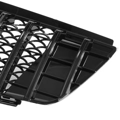 Black Glossy Black GTR Style Front Grill Grille For Mercedes-Benz ML Class W164 ML320 ML350 ML550 2005-2008