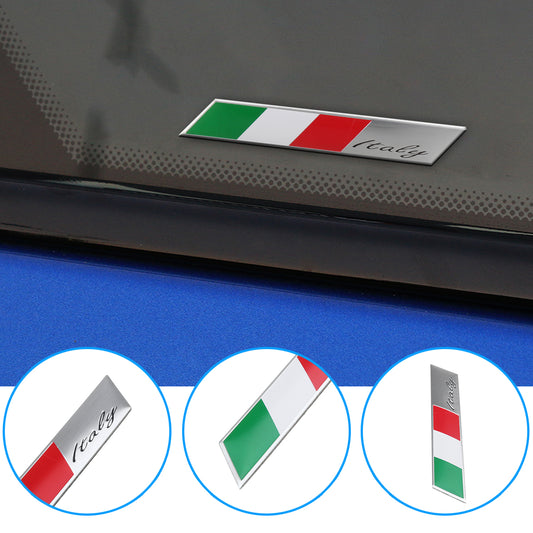 Royal Blue Aluminum Car Decal Stickers Italy National Flag Fender/Trunk Emblem Badge Fits Alfa Ro meo FIAT