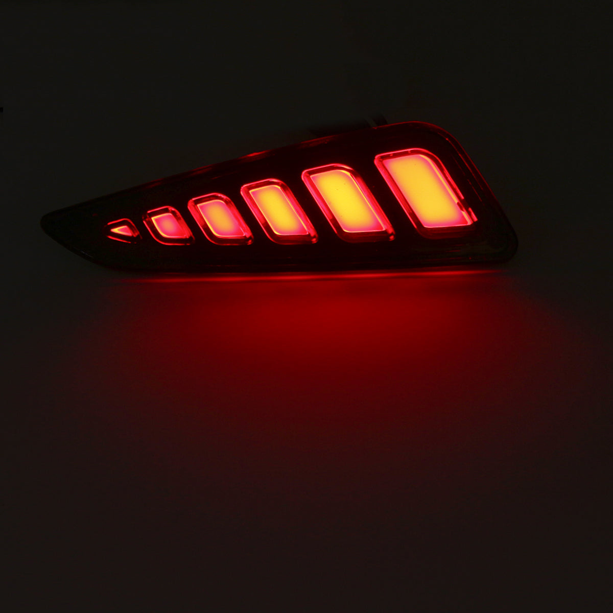 Dark Red Pair LED Rear Bumper Reflector Driving Brake Lights for Toyota C-HR 2016-2020