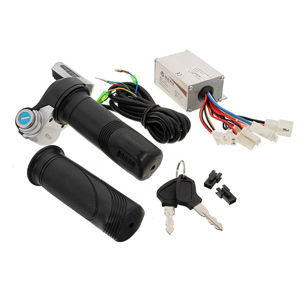 24V 250W Motorcycle Brush Speed Controller & Scooter Throttle Twist Grips - Auto GoShop