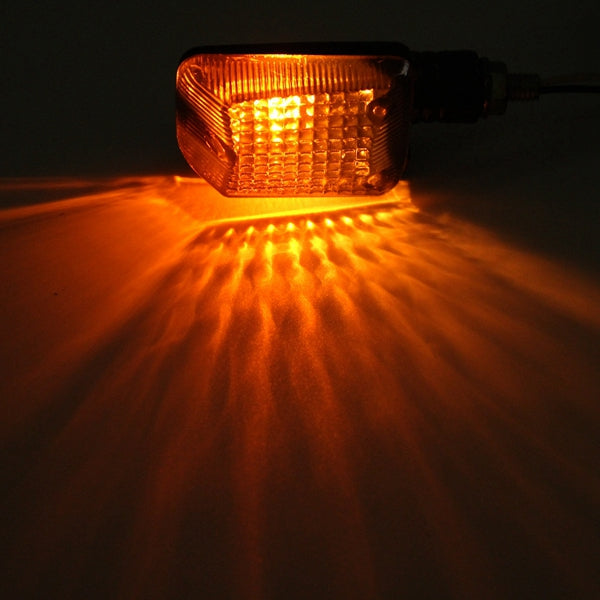 Orange Red Pair 12V Motorcycle Mini Turn Signal Lights Indicators Lamps