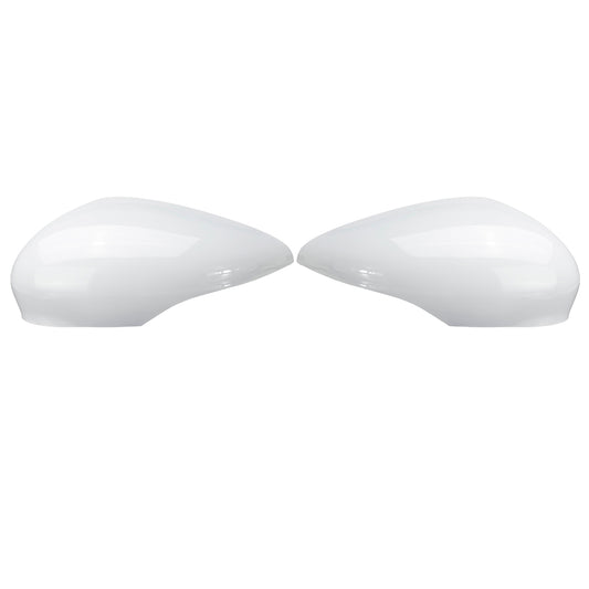 2PCS White Door Wing Mirror Cover Rear View Left Right Side For Ford Fiesta MK7 2009-2015 - Auto GoShop