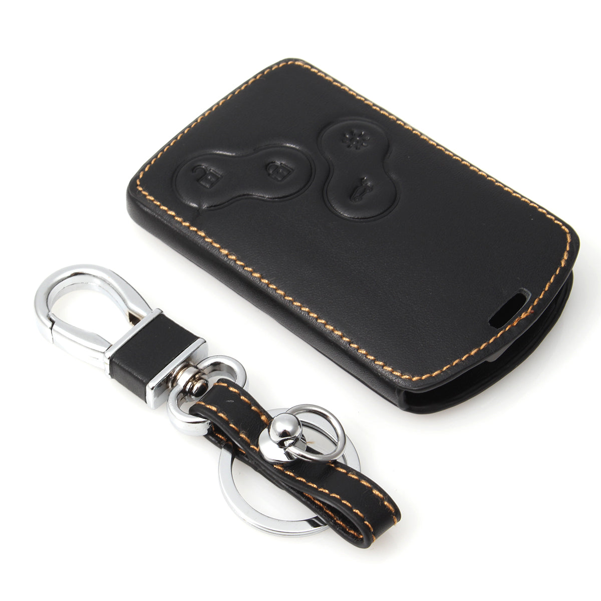 Dark Slate Gray Leather car key case cover for Renault