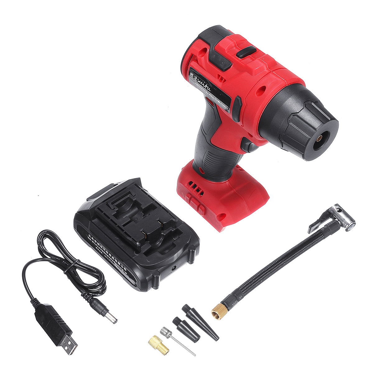 Brown 12V 2 IN 1 160Psi Wireless Digital Pump Portable Cordless Air Compressor Tire Inflator