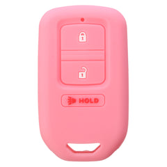 Light Pink 3 Buttons Silicone Remote Key Case Holder For Accord Crosstour For 2015-2017