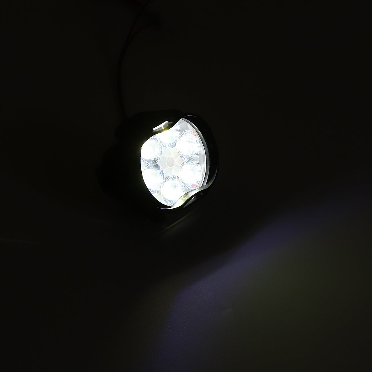 White Smoke 12V 8W 6LED Motorcycle Motorbike Front Spot LED Light Headlights Lamp