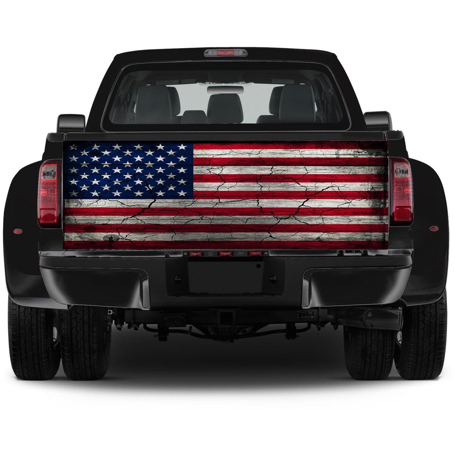 Dark Red 167X58CM Car Stickers USA American Flag Tailgate Wrap Vinyl Graphic Pickup Decal