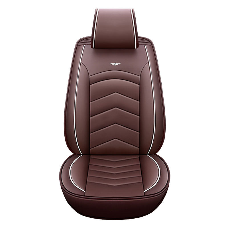 Universal Car SUV Front Seat Cover PU Leather Cushion Protector Mat Full Set - Auto GoShop