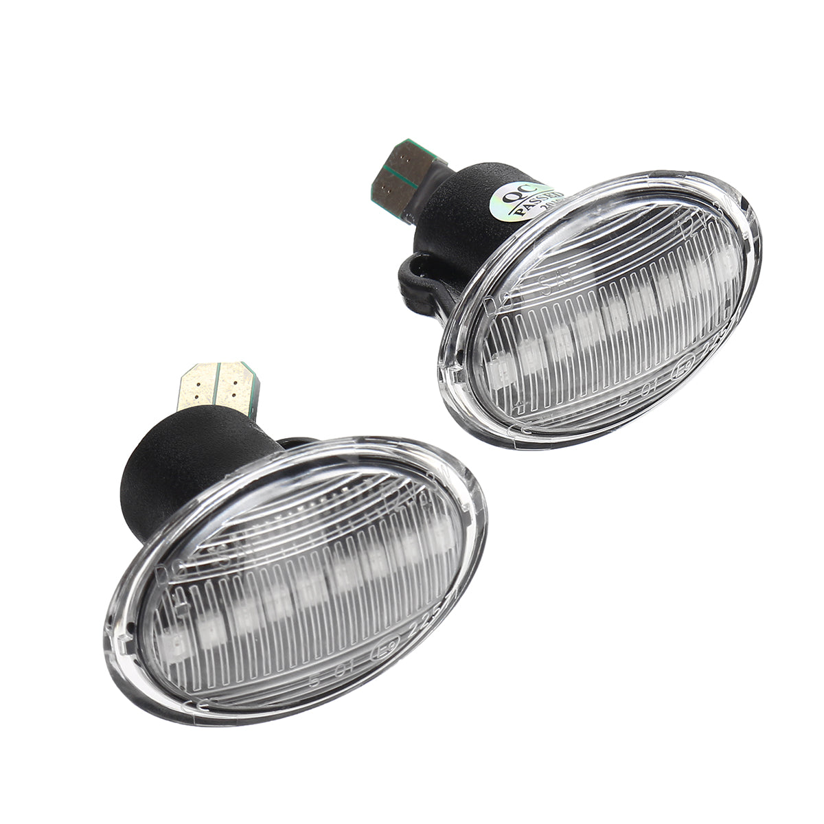 Dark Gray 2PCS LED Side Marker Lights Indicator Repeaters Bulbs Amber for Fiat 500 500c Abarth