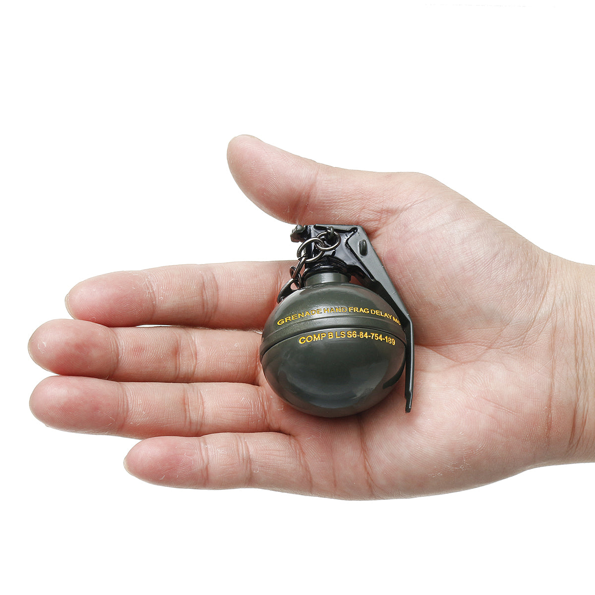 Rosy Brown Zinc Alloy Fuel Grenade Weapons Decorative Hanging Key Chains Keychain
