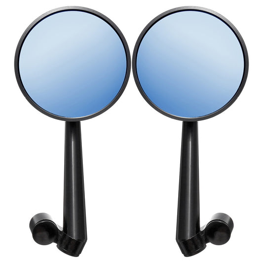 Cornflower Blue Pair Aluminum Alloy Motorcycle Scooter Handlebar Rearview Side Blue Mirrors