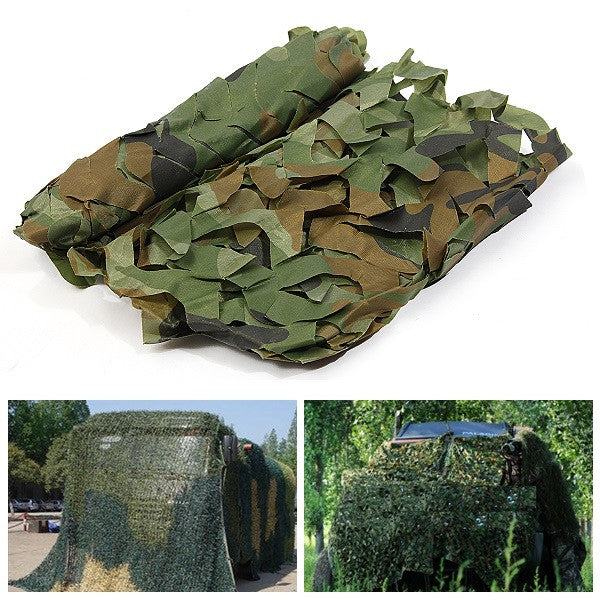 Dim Gray 1mX1m Camo Camouflage Net For Car Cover Camping Military Hunting Shooting Hide