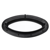 Black Open Portlight Window Port Hole Replacement Boat Marine Yacht Oval Tempered Glass
