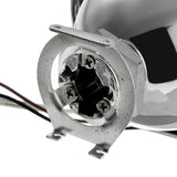 Black 2.5 Inch H1/H4/H7 Bi-Xenon HID Projector Headlights Conversion Kit with Lens CCFL Angel Eyes Halo Ring Lights Shroud RHD