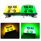 Lime Green 12V Motorcycle Sign LED Light LED TAXI Sign Light Indicator Decoration Parts