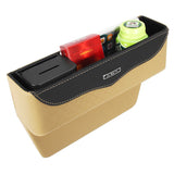 Leather Car Seat Crevice Storage Bag Box Money Pot Auto Seat Gap Filler Organizer - Auto GoShop