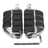 Dark Slate Gray Chrome Motorcycle Front&Rear Footrest Pegs Pedals For Harley Davidson