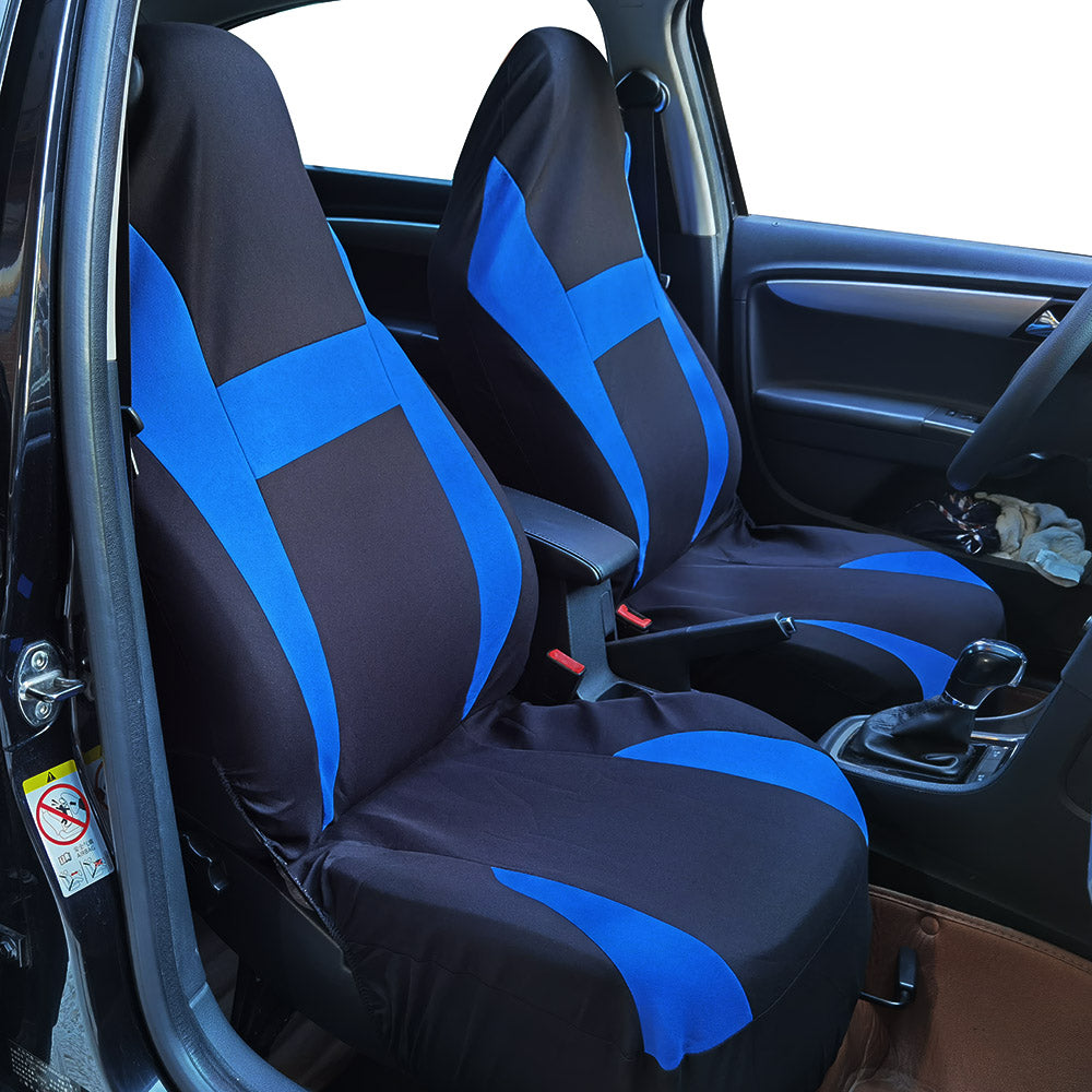 Dodger Blue 7PCS Universal Front Seat Covers Set Fit For Auto Car SUV Trucks