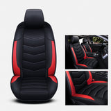 Car Front Seat Mat Cover PU Leather Breathable Cushion Pad Backrest Universal - Auto GoShop