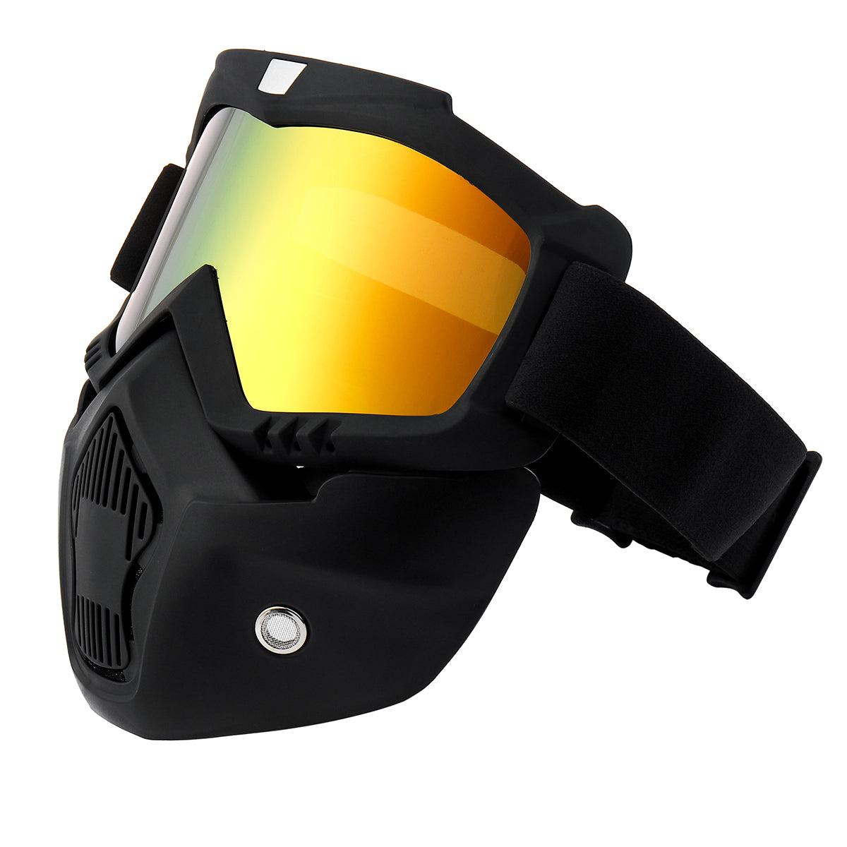 Light Goldenrod Detachable Motorcycle Face Mask Shield Goggles Off Road Motocross MX ATV Dirt Bike Glasses Eyewear