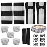 12 PCS Universal Vehicle Car Seat Cover with Headrest Steering Wheel Protector - Auto GoShop