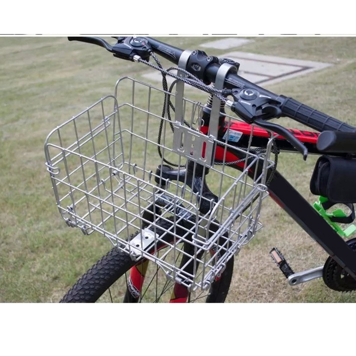 Foldable Metal Wire Basket Front Bag Rear Hanging Basket For Mountain Bike Electric Folding Bicycle Scooter - Auto GoShop