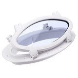 Dark Gray Open Portlight Window Port Hole Replacement Boat Marine Yacht Oval Tempered Glass