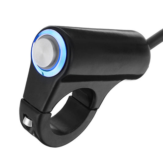 Black 22mm 7/8inch Handlebar LED Headlight Switch Self Lock Foglight Motorcycle Scooter