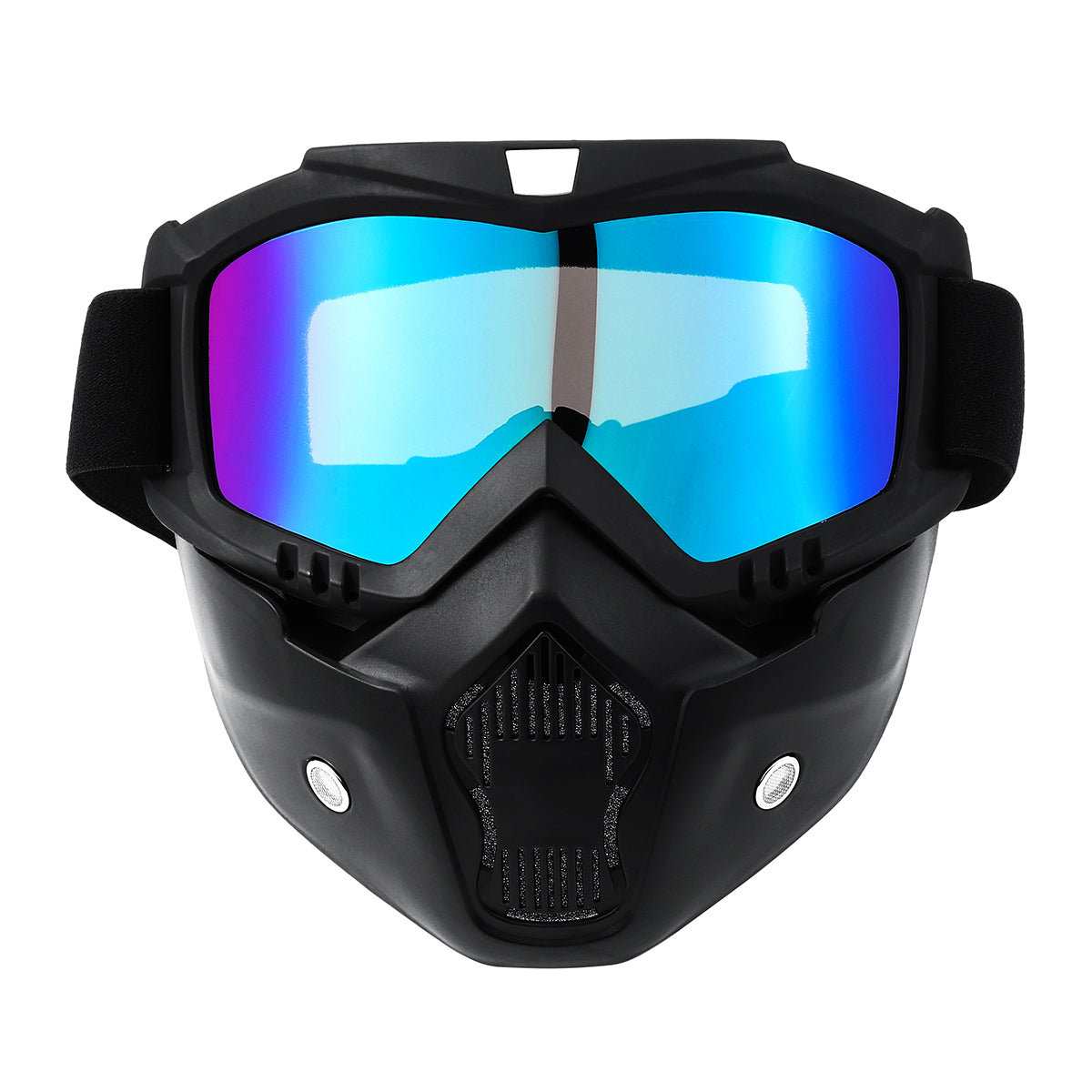 Dark Turquoise Detachable Motorcycle Face Mask Shield Goggles Off Road Motocross MX ATV Dirt Bike Glasses Eyewear