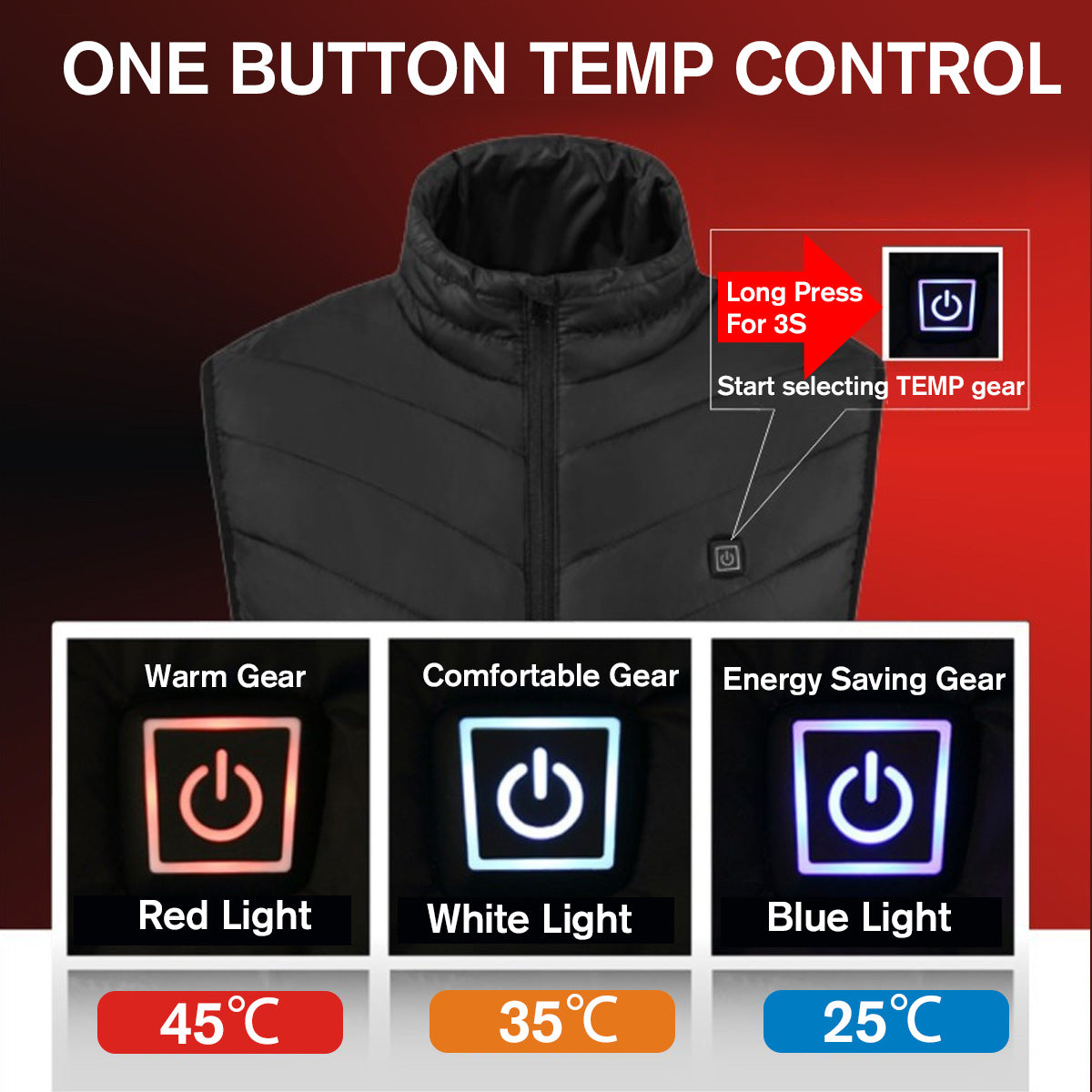 Dark Slate Gray Electric USB Intelligent Heated Coats Jackets Hooded Heating Back + Neck Vest Winter Warmer Men Women