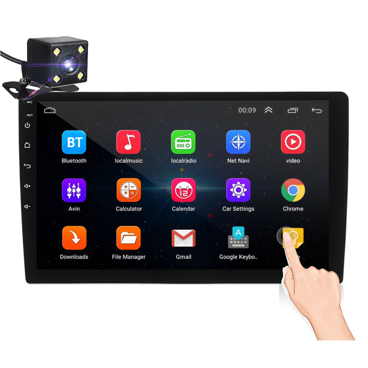 iMars 10.1Inch 2Din for Android 8.1 Car Stereo Radio 1+16G IPS 2.5D Touch Screen MP5 Player GPS WIFI FM with Backup Camera - Auto GoShop