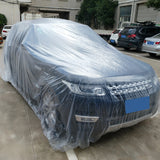 Lavender Car Disposable Plastic Cover Waterproof Transparent Dustproof Rian Cover Clear