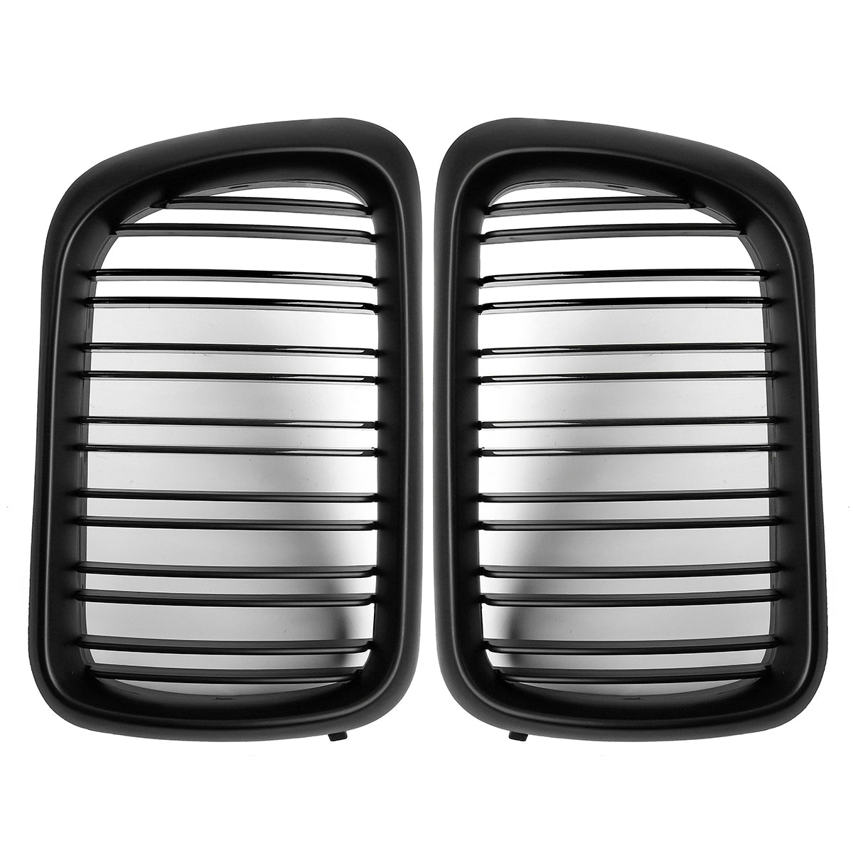 Gray Pair Matte Black ABS Front Kidney Grille For BMW E36 1997-1999