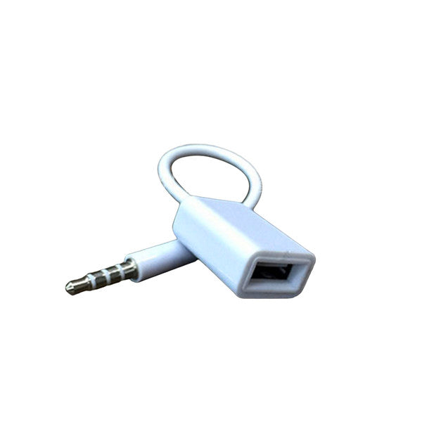 Lavender Car MP3 AUX 3.5mm Male Audio Plug to Female USB 2.0 Converter Cable