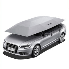 Gray Portable Semi-auto Outdoor Car Umbrella Sunshade Roof Cover Tent Protection