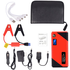 JX31 Display 98600mAh 12V Car Jump Starter Portable USB Emergency Power Bank Battery Booster Clamp 1000A DC Port Red - Auto GoShop